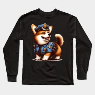 Corgi Police Long Sleeve T-Shirt